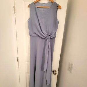 Full length steel blue dress